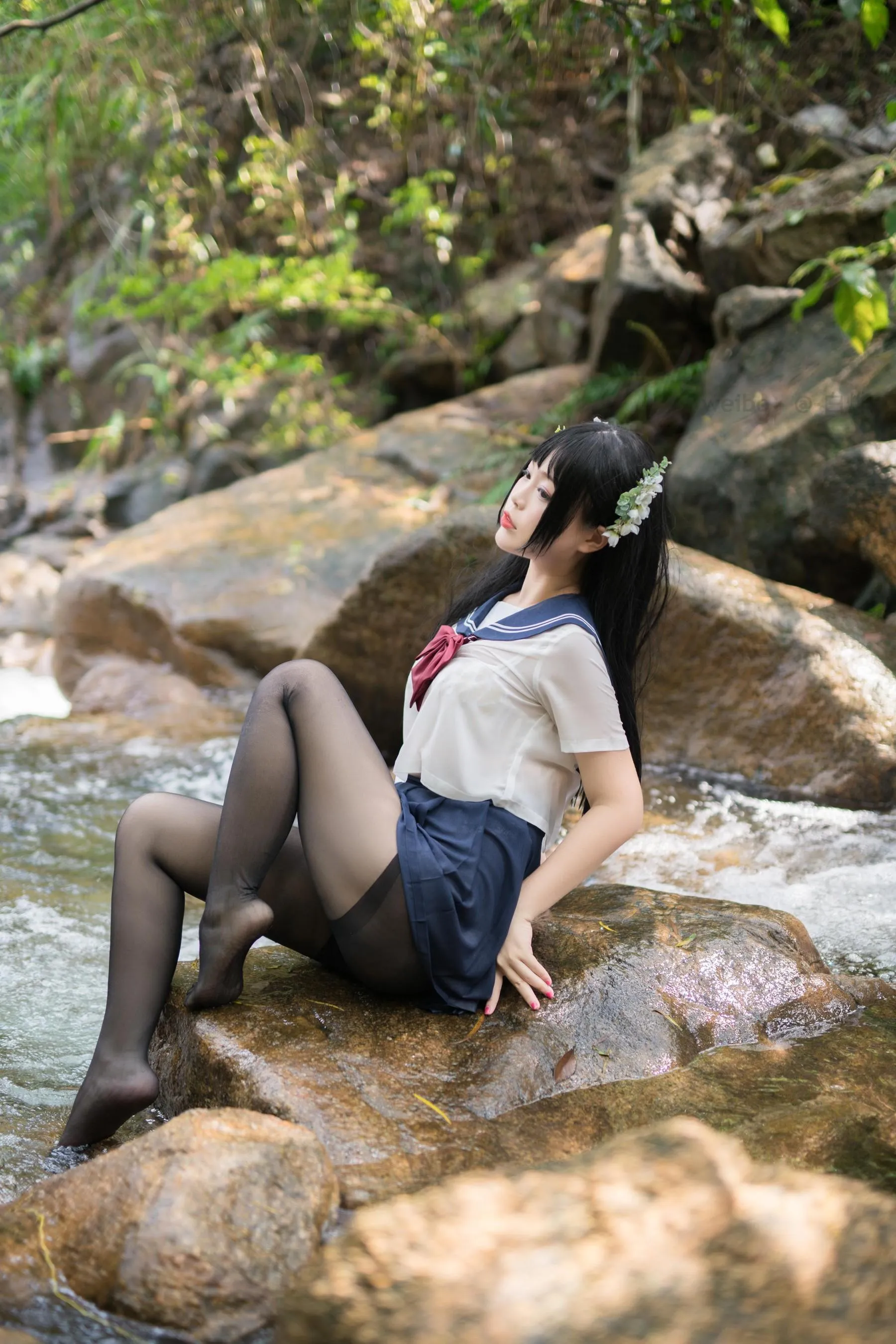白烨 – NO.05 湿身JK-图片[24] [50P]插图2
